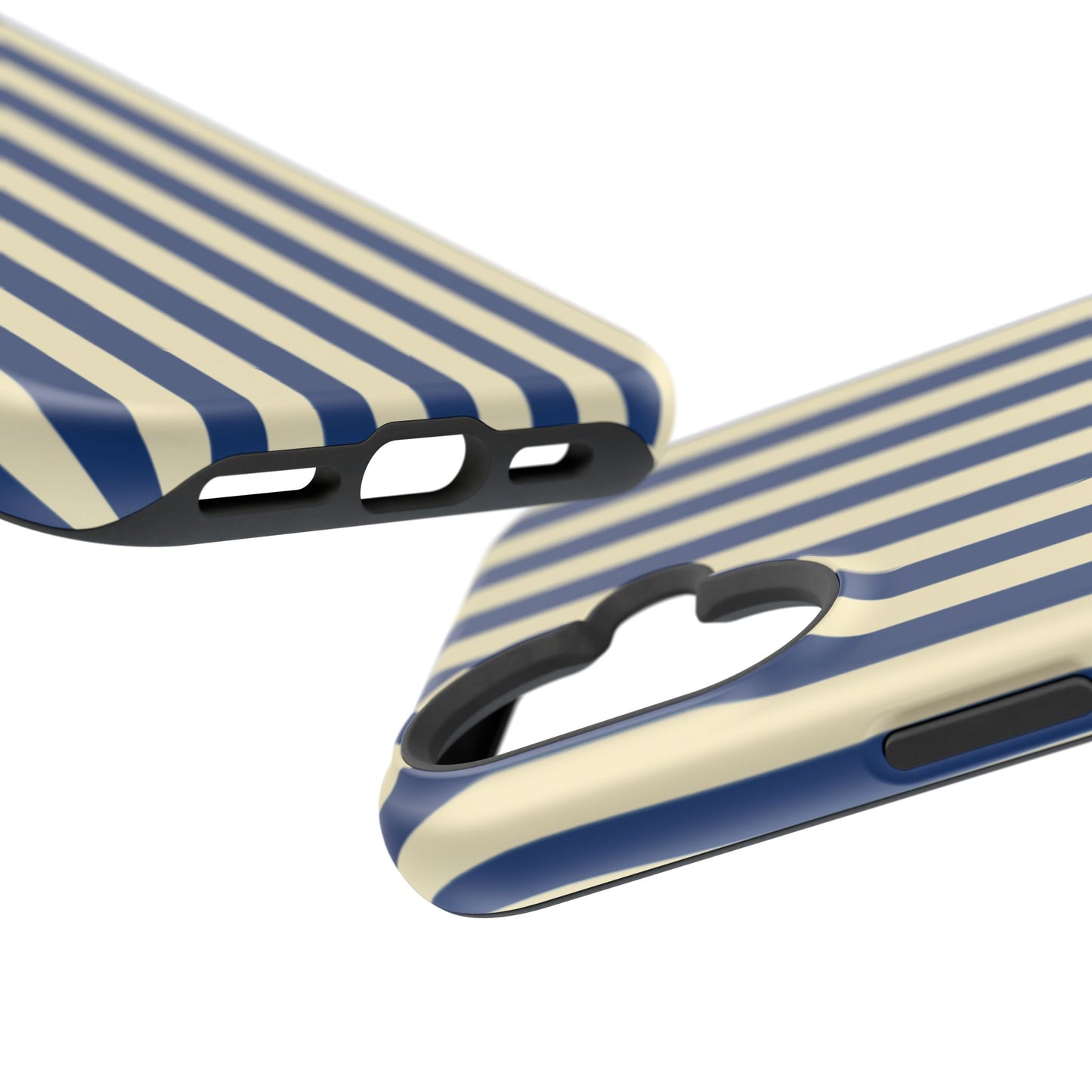 Summer Stripes Case in Butter Yellow + Dark Blue