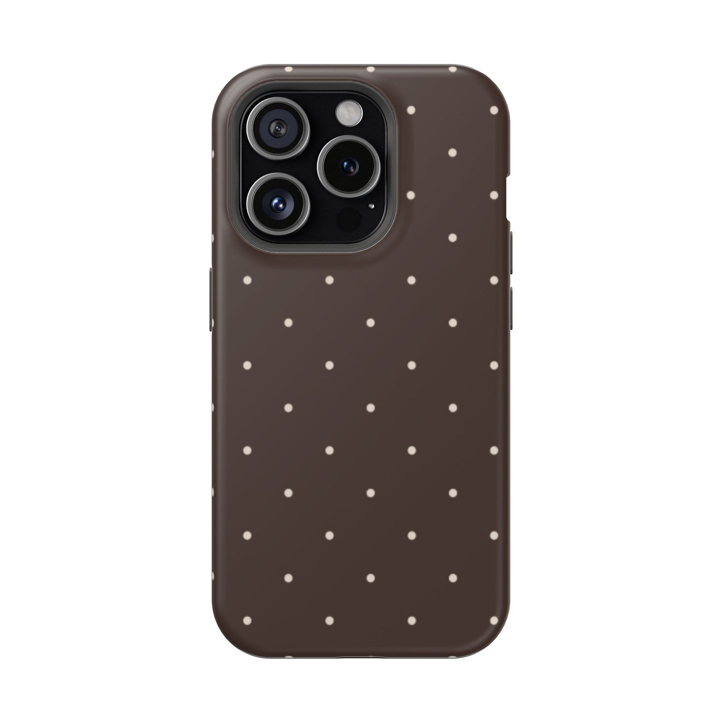 Polka Pop Case in Espresso Brown + Off White