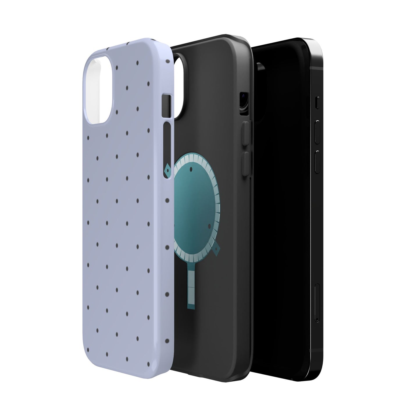 Polka Pop Case in Sabrina Blue + Pastel Black