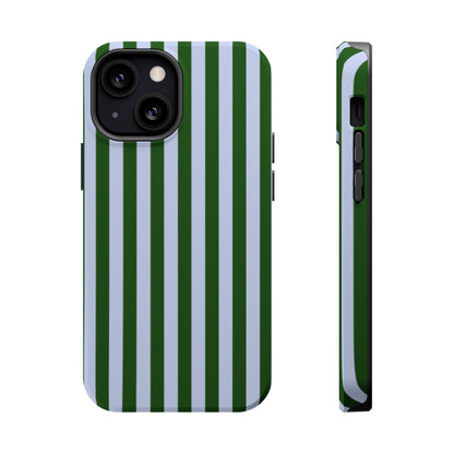 Summer Stripes Case in Forest Green + Baby Blue