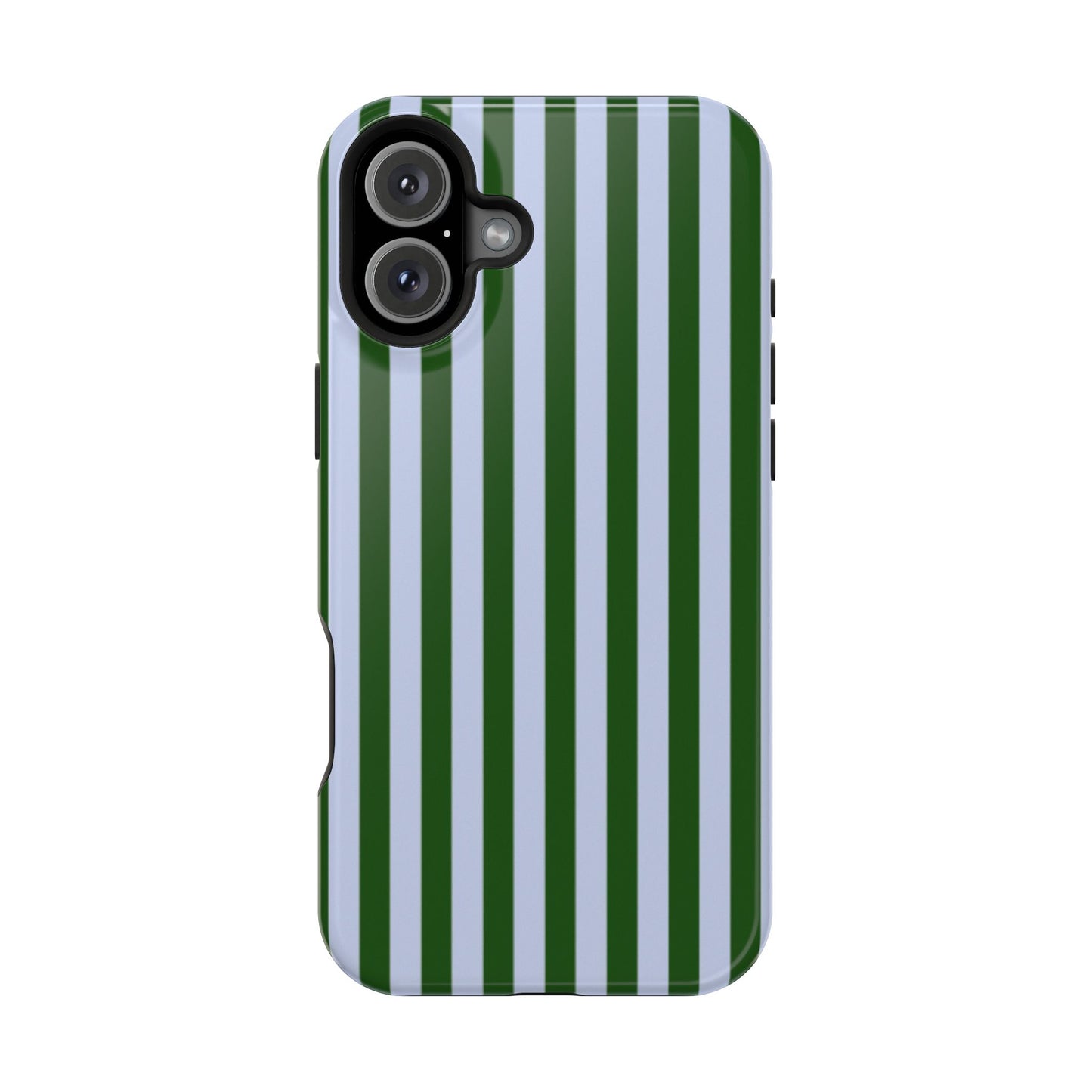 Summer Stripes Case in Forest Green + Baby Blue