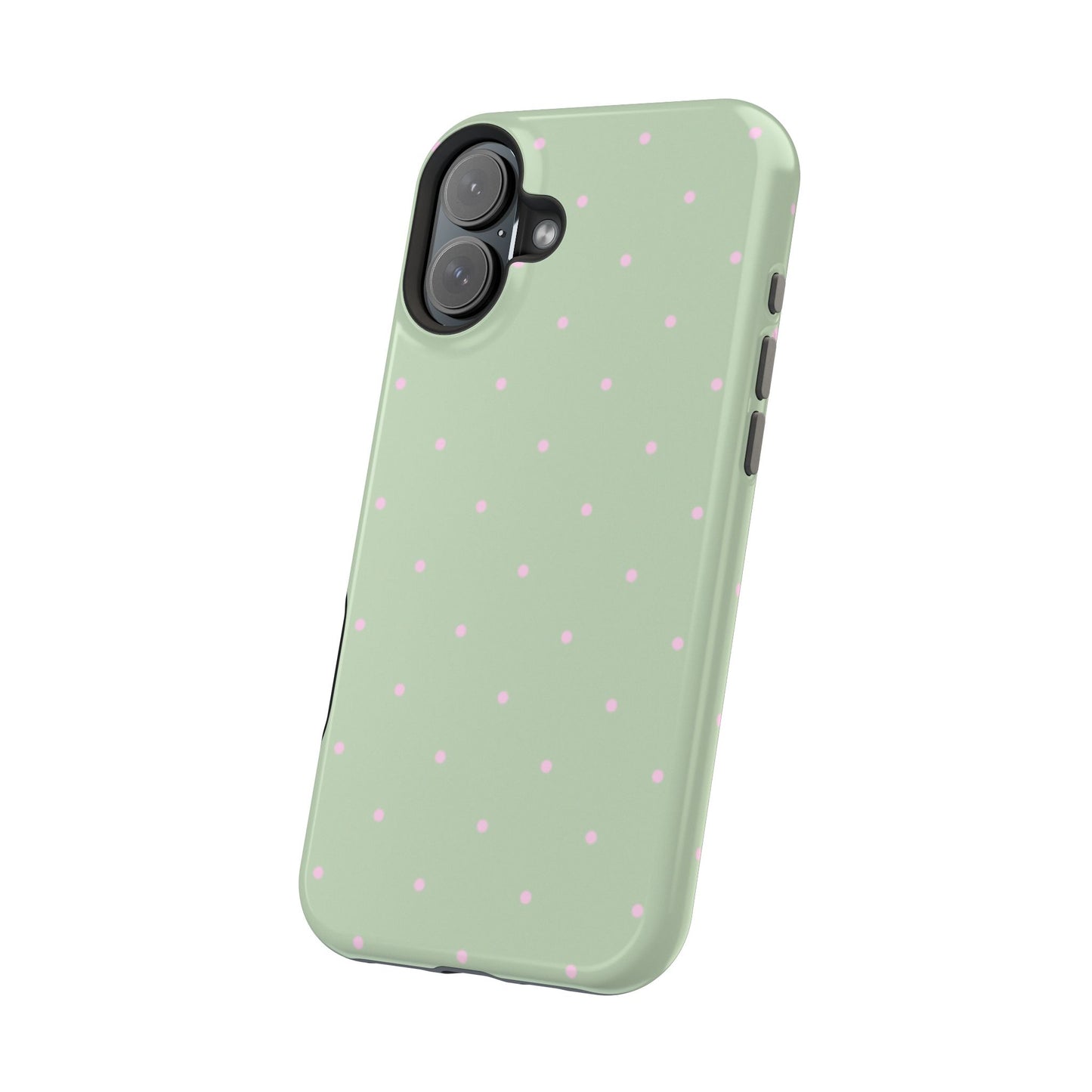Polka Pop Case in Mint Green + Princess Pink