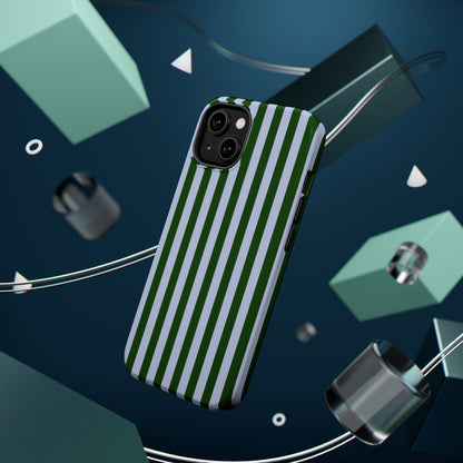 Summer Stripes Case in Forest Green + Baby Blue
