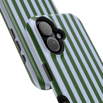 Summer Stripes Case in Forest Green + Baby Blue