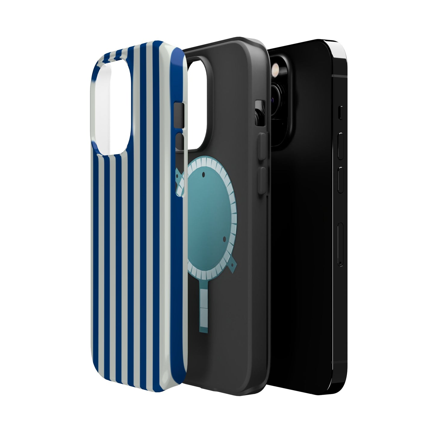 Summer Stripes Case in Dark Blue + Baby Blue