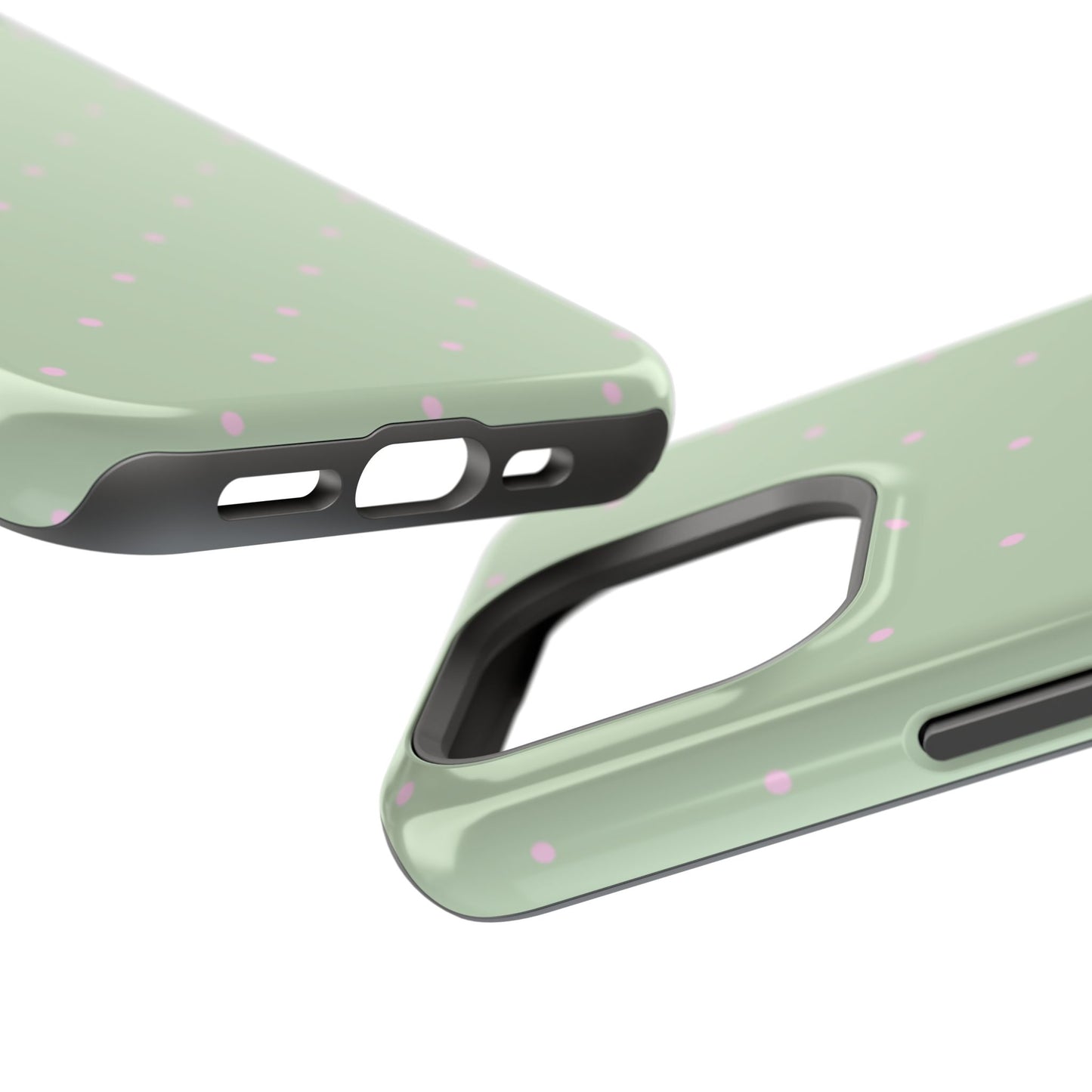 Polka Pop Case in Mint Green + Princess Pink