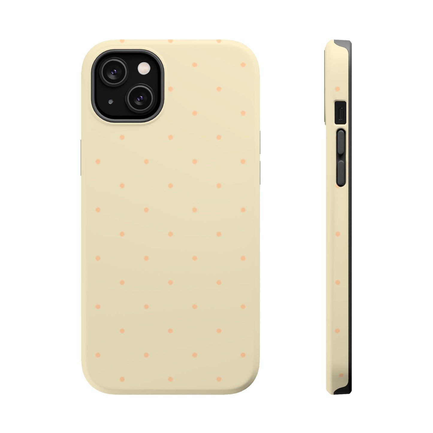 Polka Pop Case in Butter Yellow + Creamy Orange