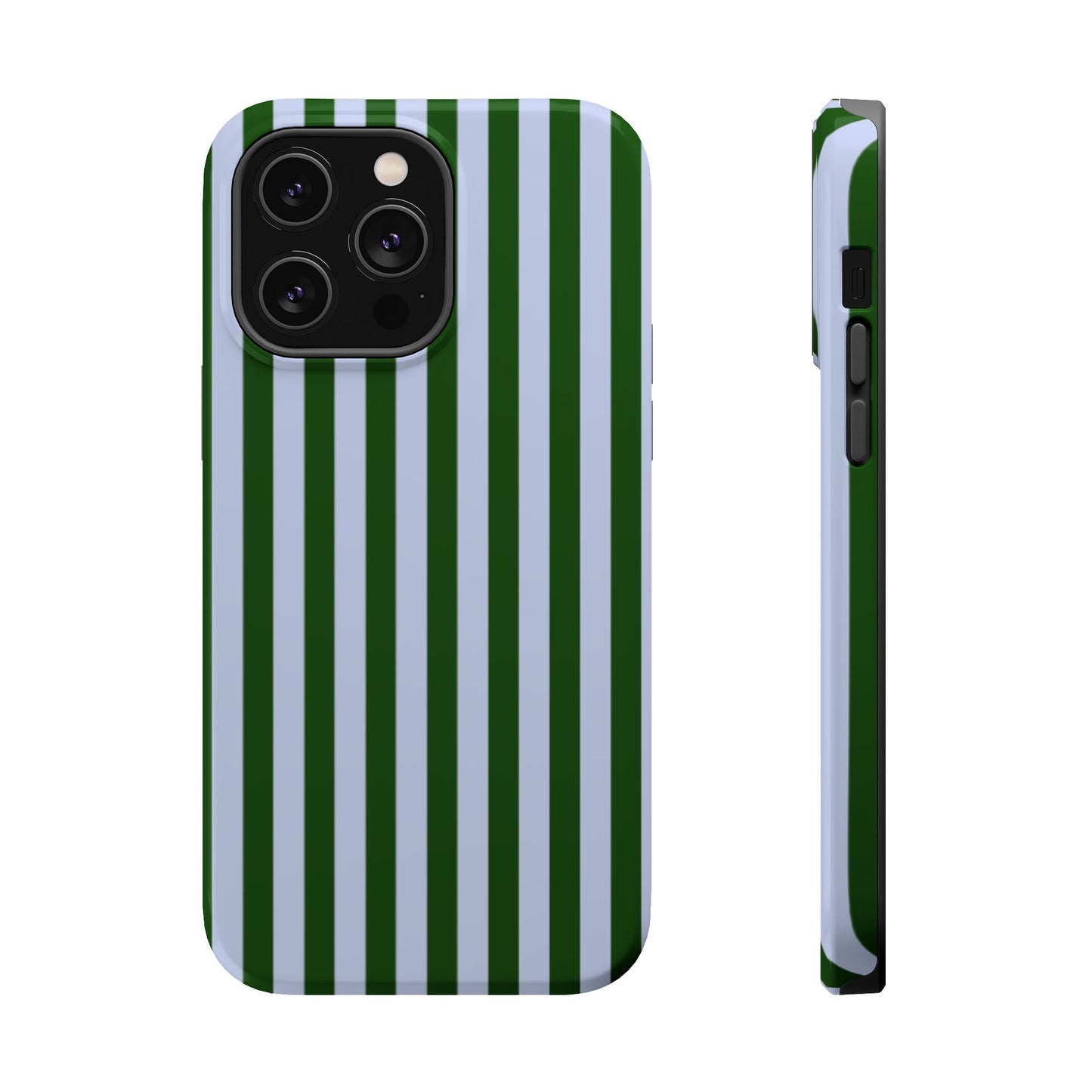 Summer Stripes Case in Forest Green + Baby Blue