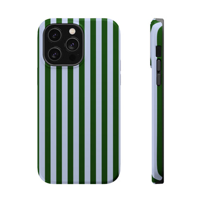 Summer Stripes Case in Forest Green + Baby Blue