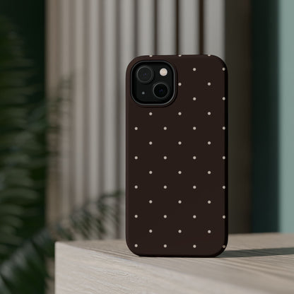 Polka Pop Case in Espresso Brown + Off White