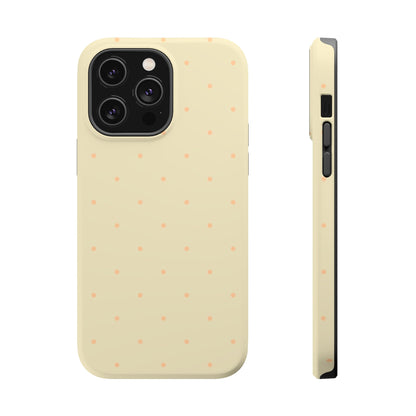 Polka Pop Case in Butter Yellow + Creamy Orange
