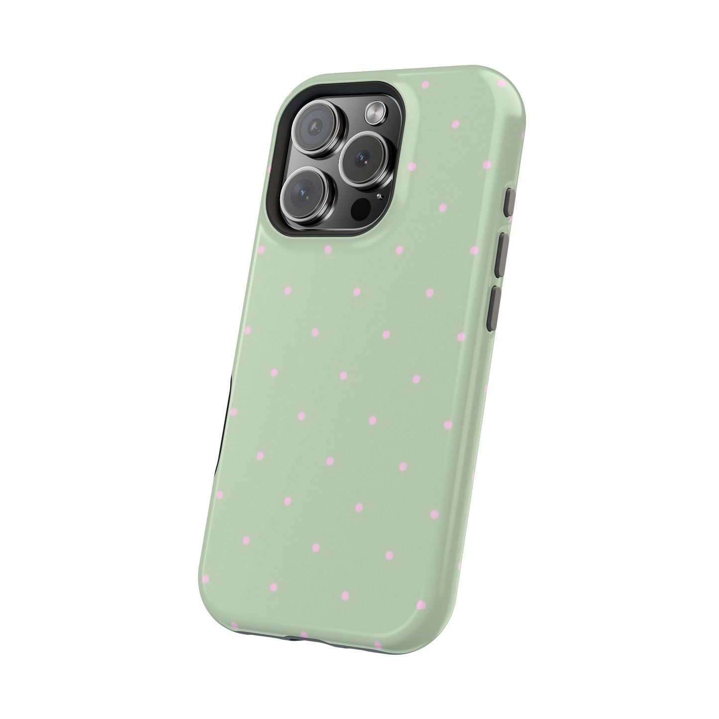 Polka Pop Case in Mint Green + Princess Pink