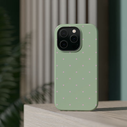 Polka Pop Case in Mint Green + Princess Pink