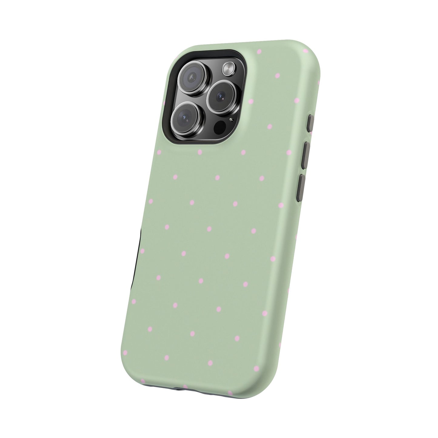 Polka Pop Case in Mint Green + Princess Pink