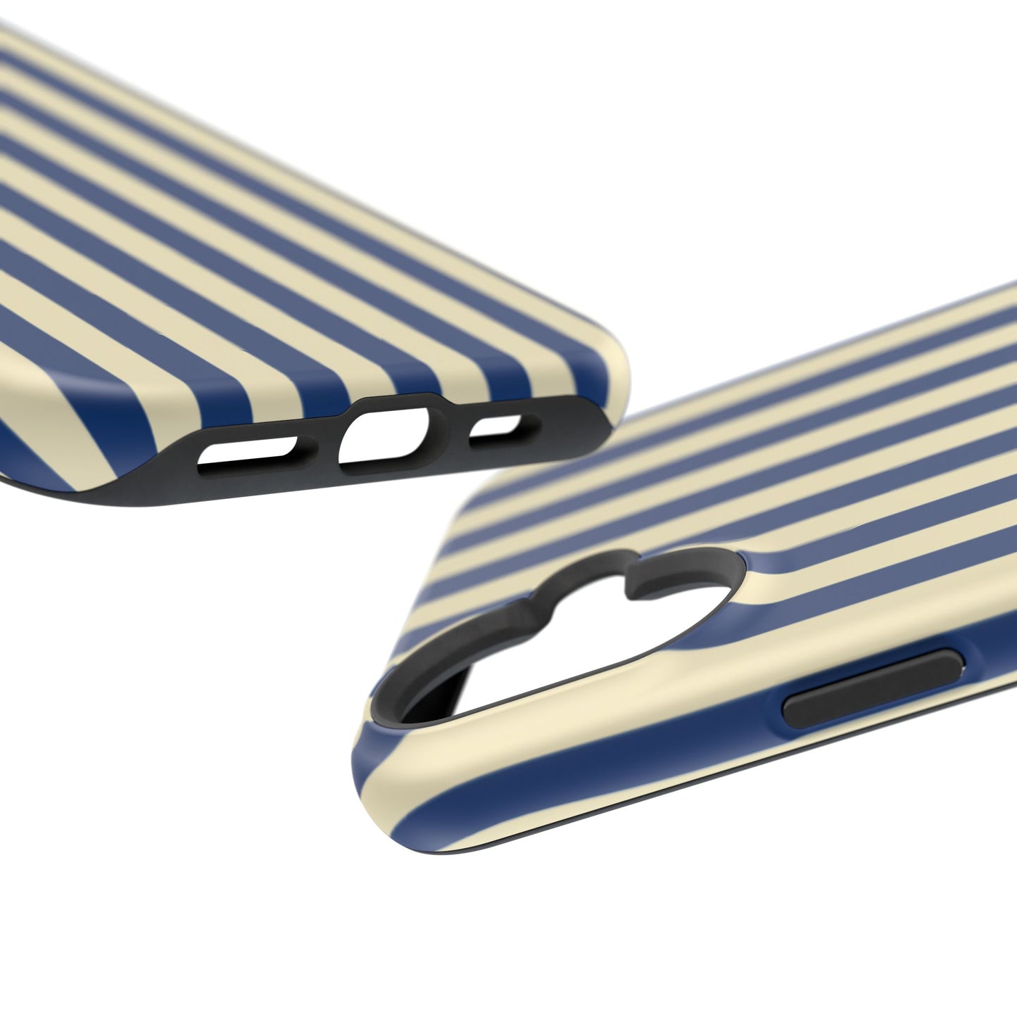 Summer Stripes Case in Butter Yellow + Dark Blue