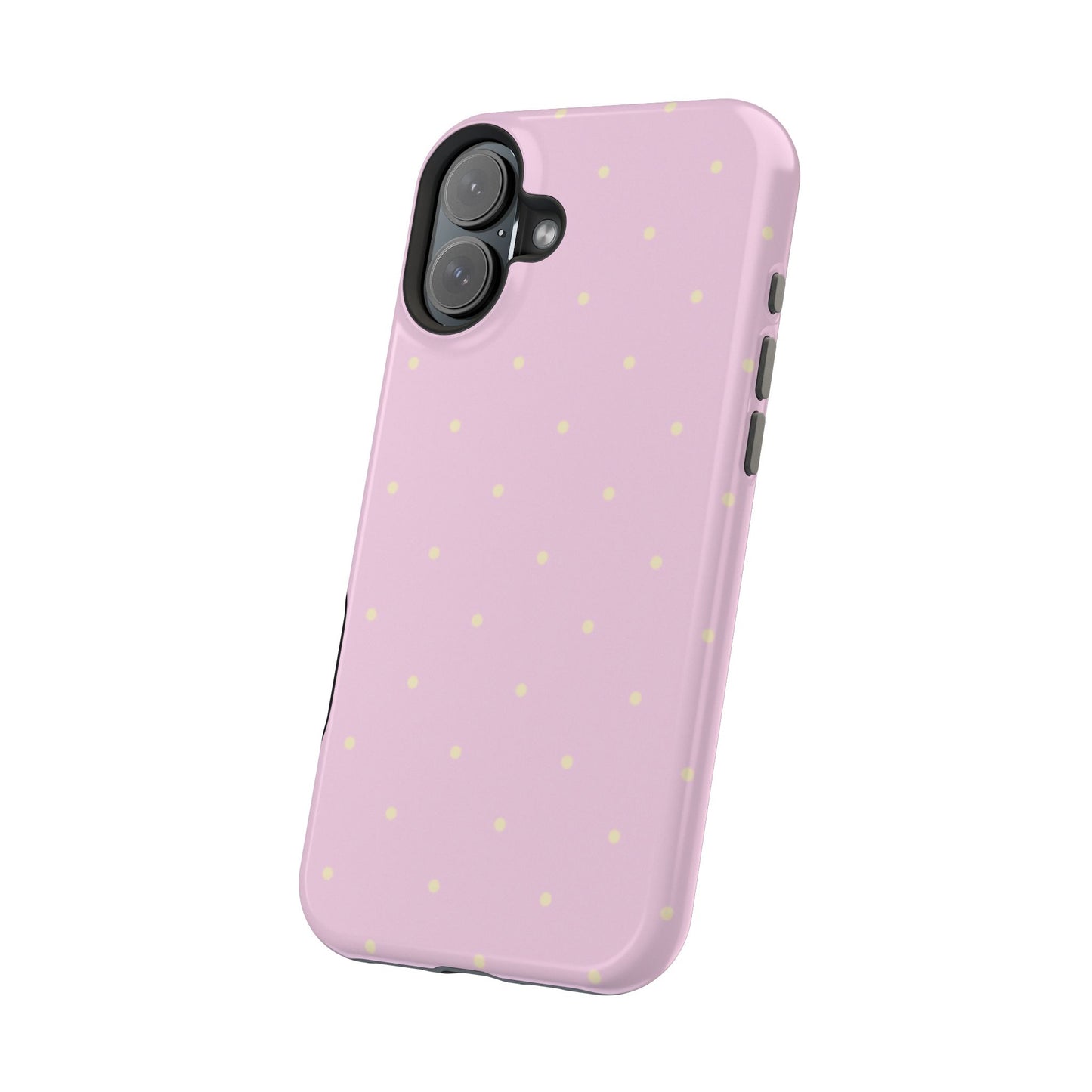 Polka Pop Case in Soft Pink + Butter Yellow