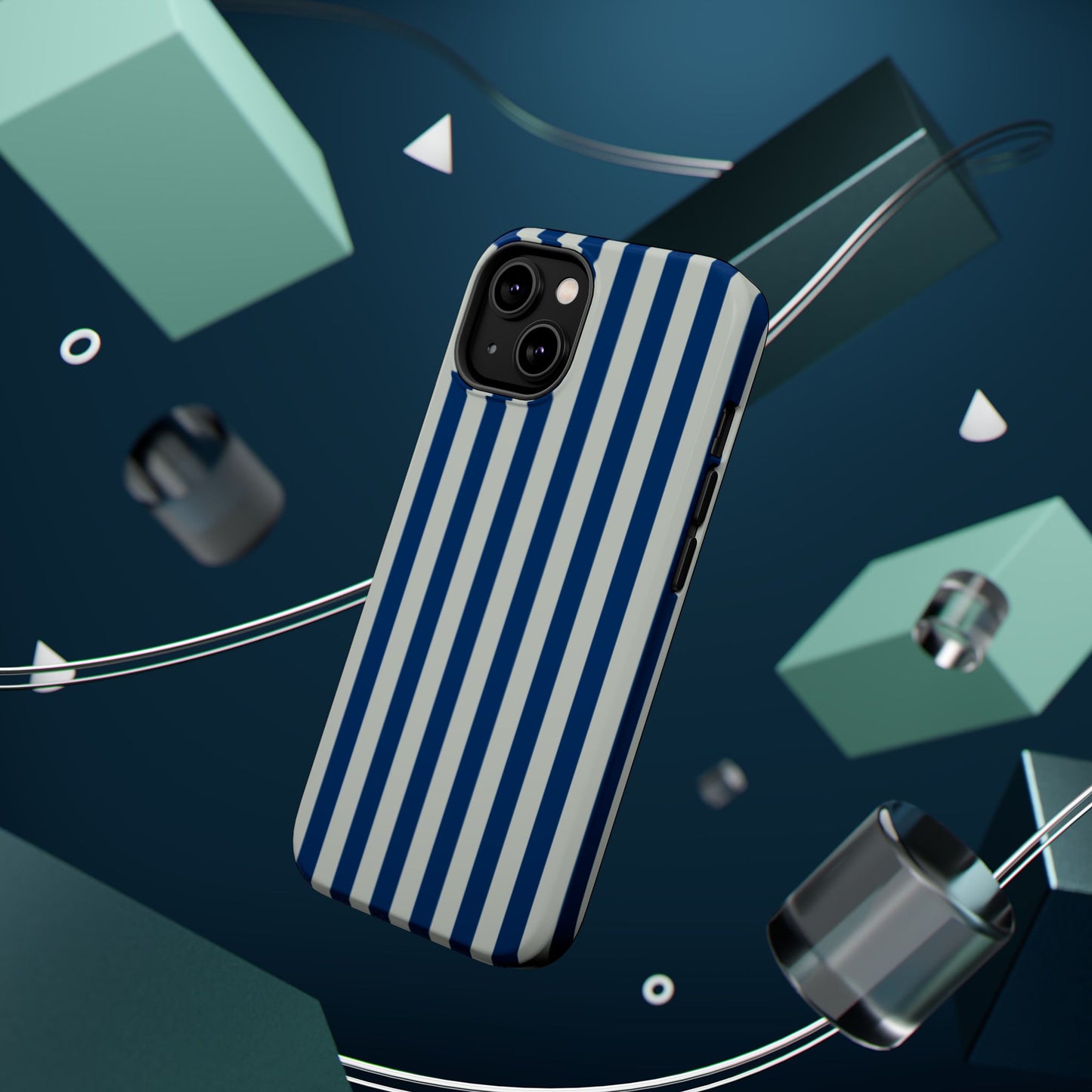 Summer Stripes Case in Dark Blue + Baby Blue