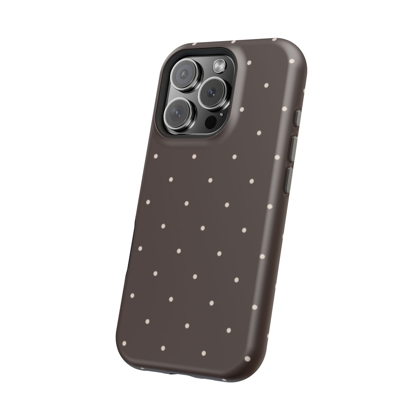 Polka Pop Case in Espresso Brown + Off White