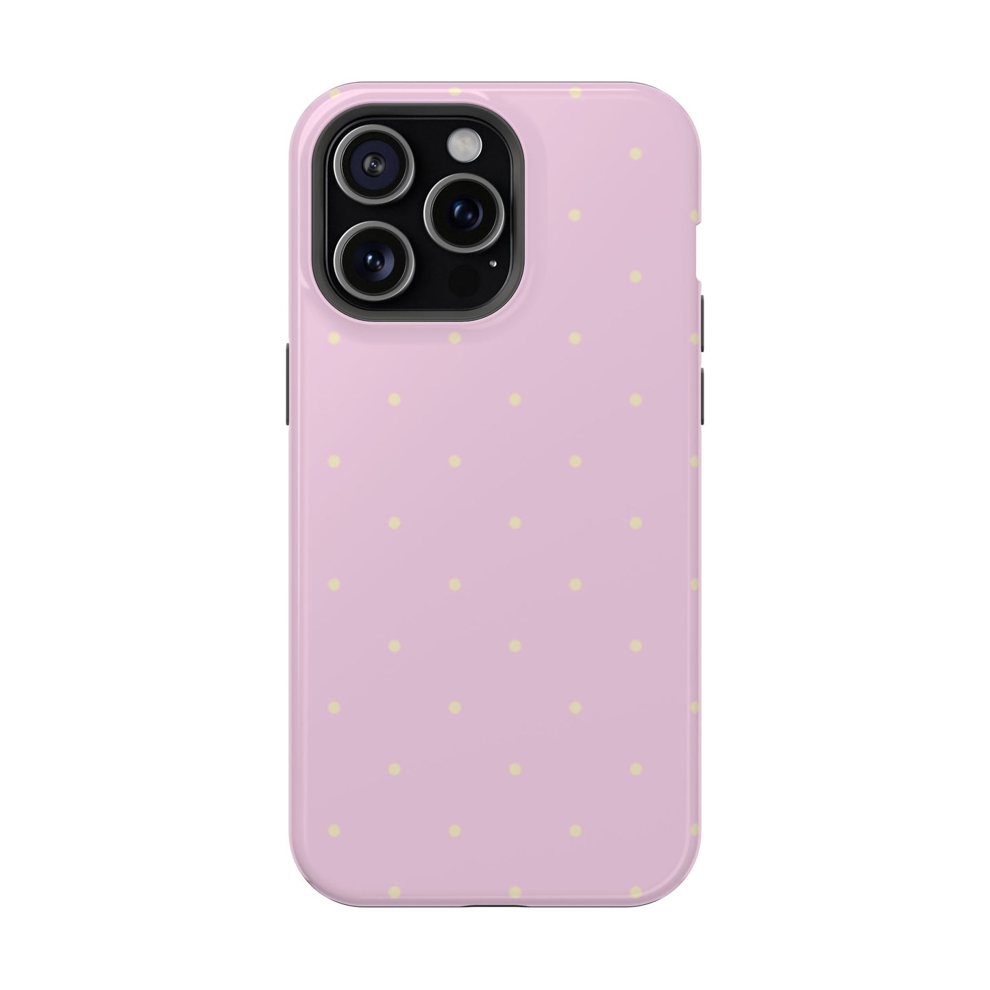 Polka Pop Case in Soft Pink + Butter Yellow