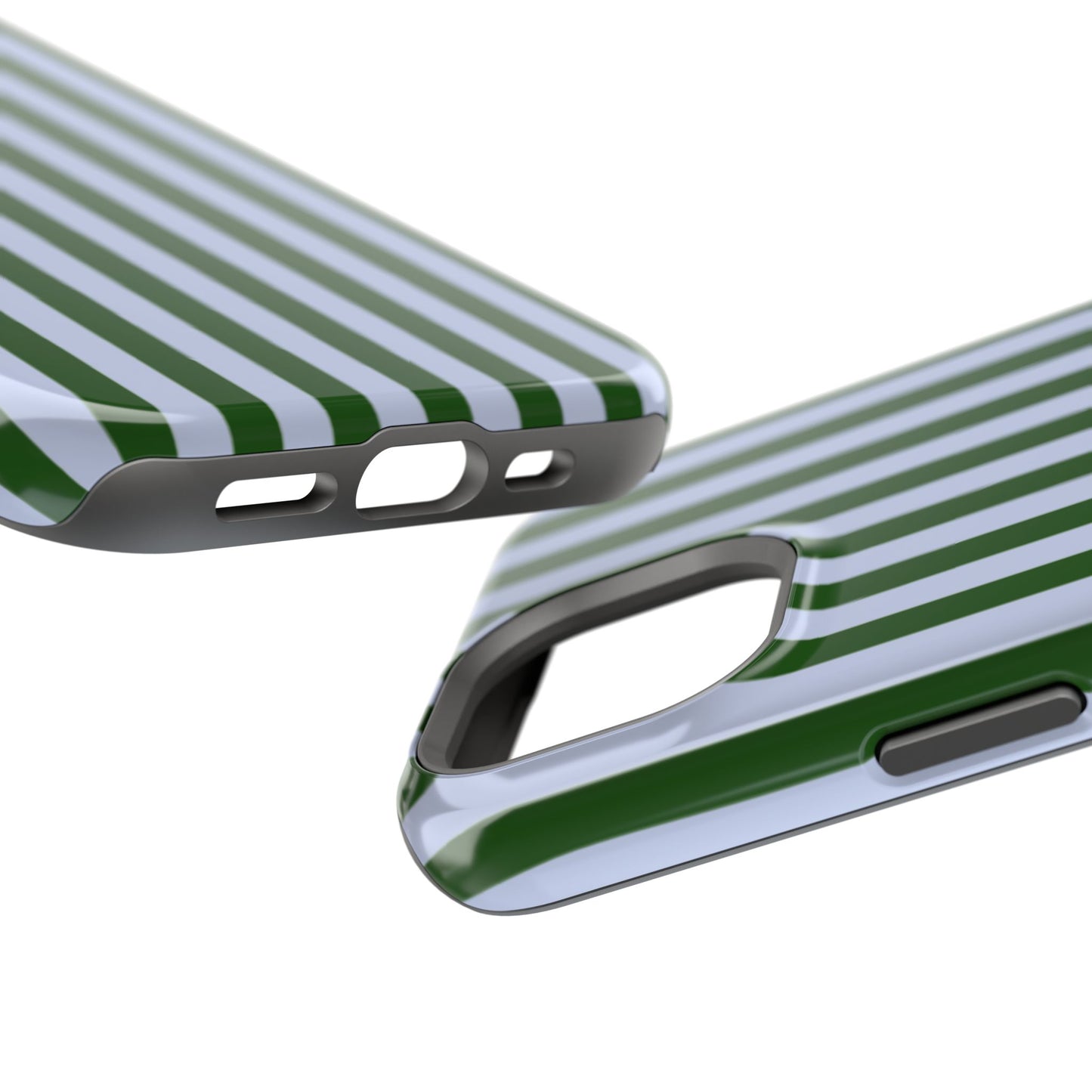Summer Stripes Case in Forest Green + Baby Blue