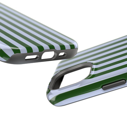 Summer Stripes Case in Forest Green + Baby Blue