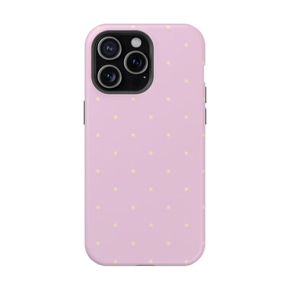 Polka Pop Case in Soft Pink + Butter Yellow