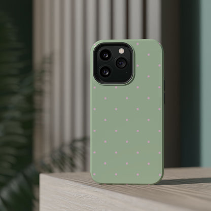 Polka Pop Case in Mint Green + Princess Pink