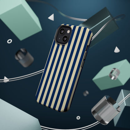Summer Stripes Case in Butter Yellow + Dark Blue