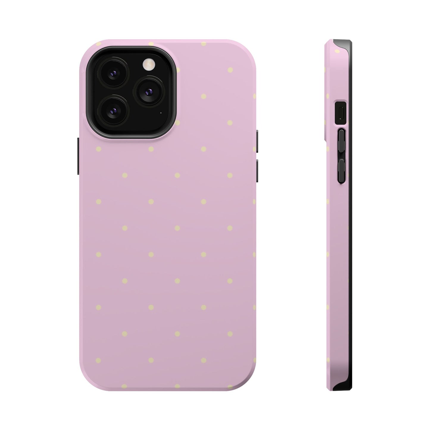 Polka Pop Case in Soft Pink + Butter Yellow