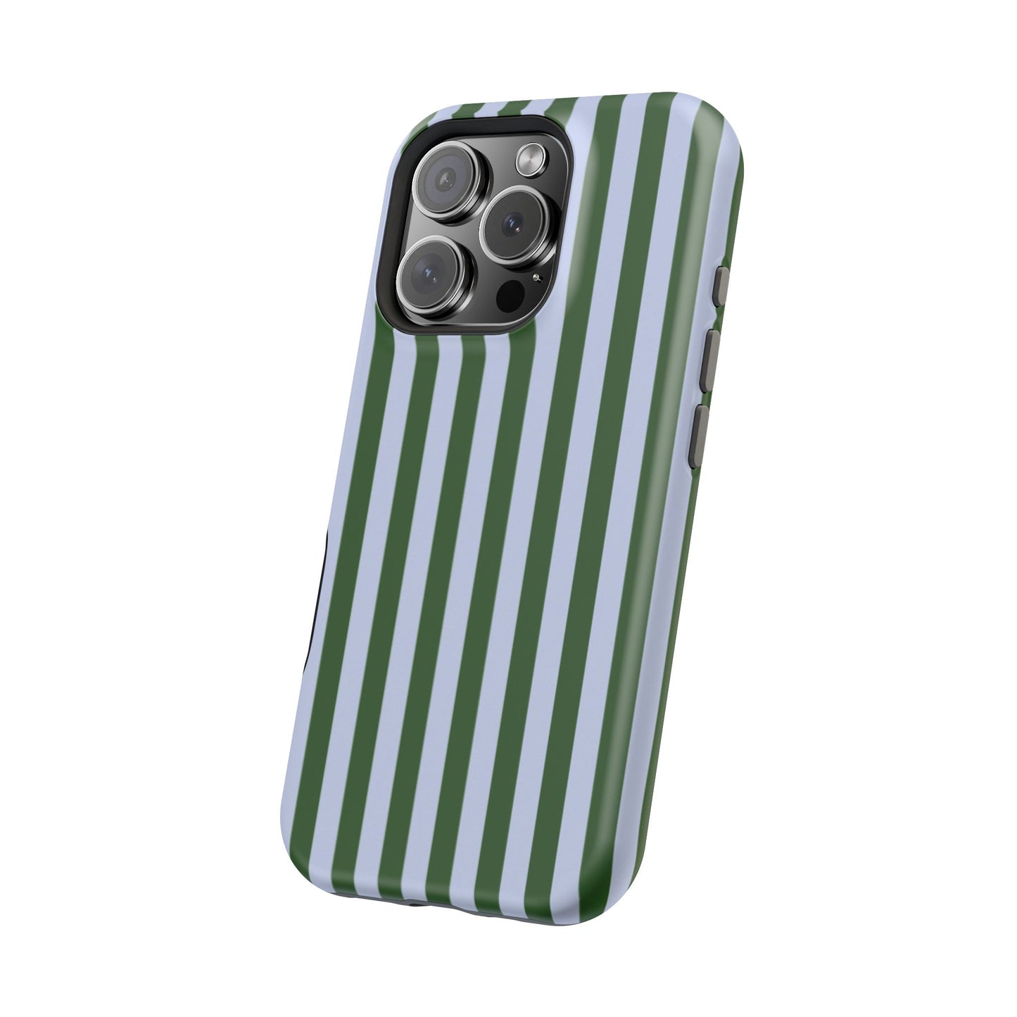 Summer Stripes Case in Forest Green + Baby Blue