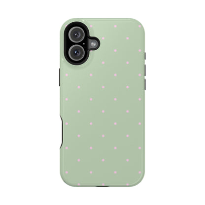 Polka Pop Case in Mint Green + Princess Pink
