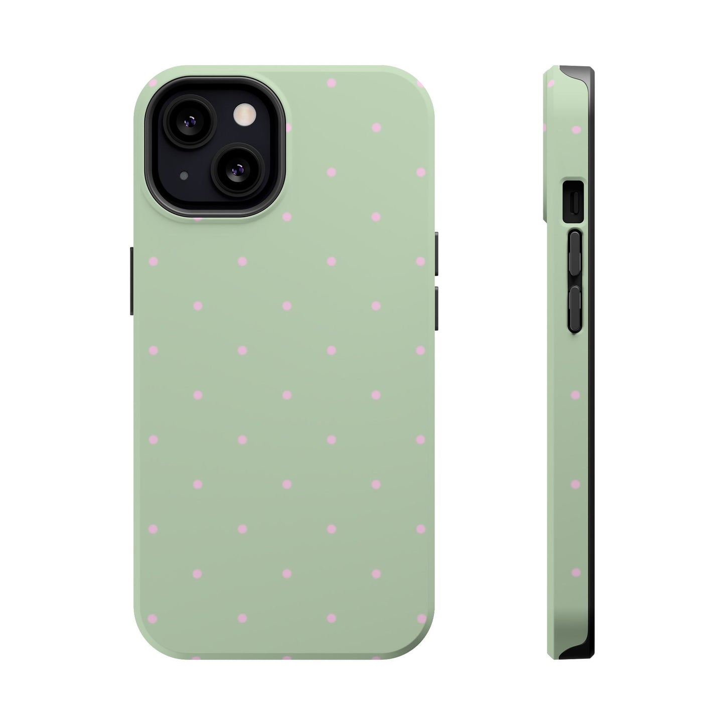Polka Pop Case in Mint Green + Princess Pink