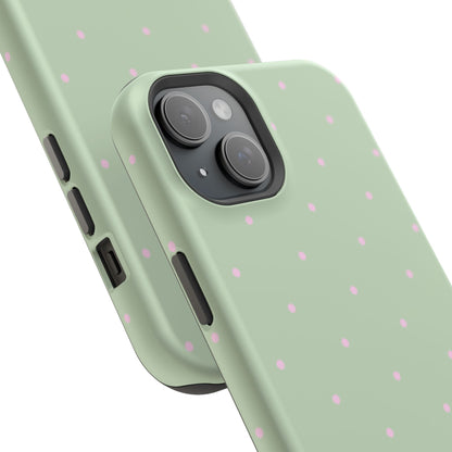 Polka Pop Case in Mint Green + Princess Pink
