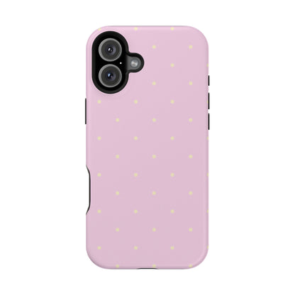 Polka Pop Case in Soft Pink + Butter Yellow