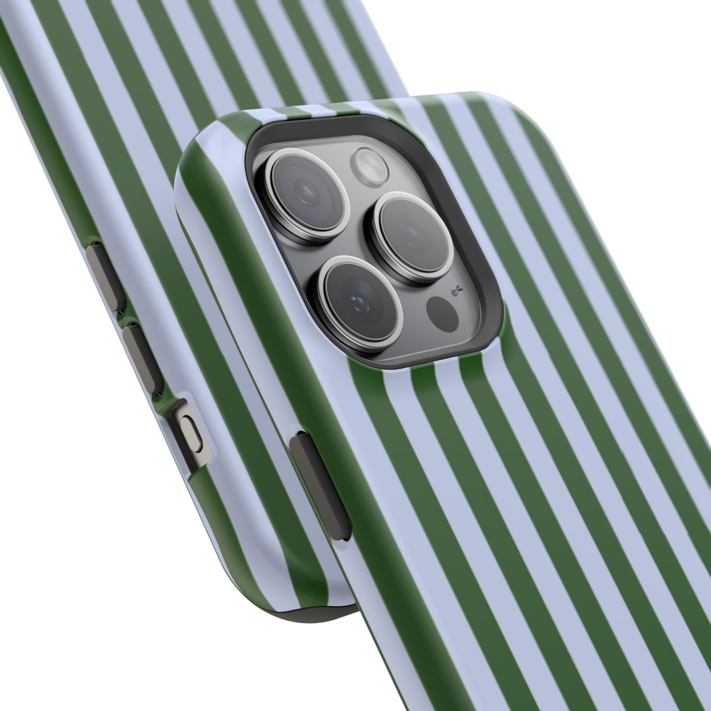 Summer Stripes Case in Forest Green + Baby Blue