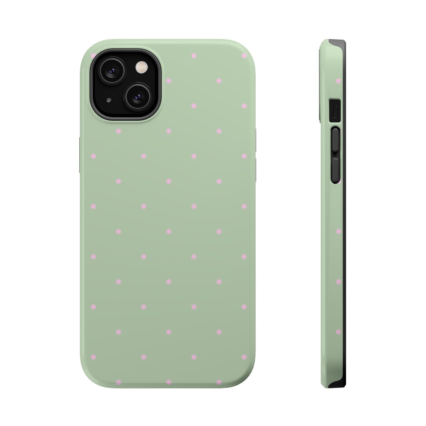 Polka Pop Case in Mint Green + Princess Pink