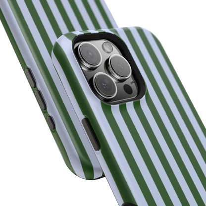 Summer Stripes Case in Forest Green + Baby Blue