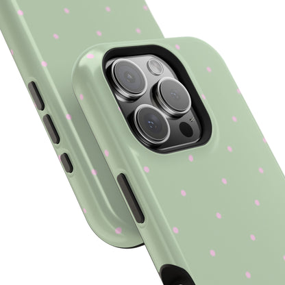 Polka Pop Case in Mint Green + Princess Pink