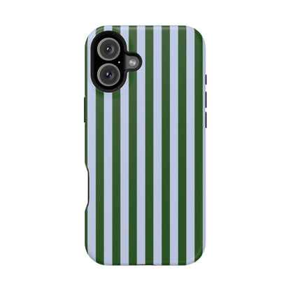 Summer Stripes Case in Forest Green + Baby Blue