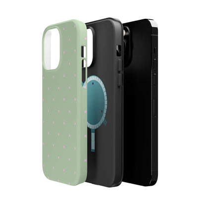 Polka Pop Case in Mint Green + Princess Pink