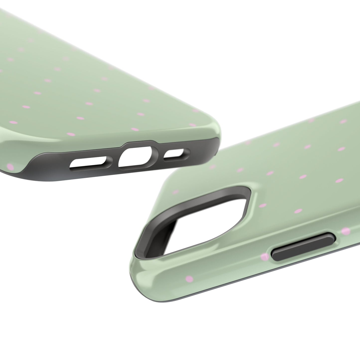 Polka Pop Case in Mint Green + Princess Pink