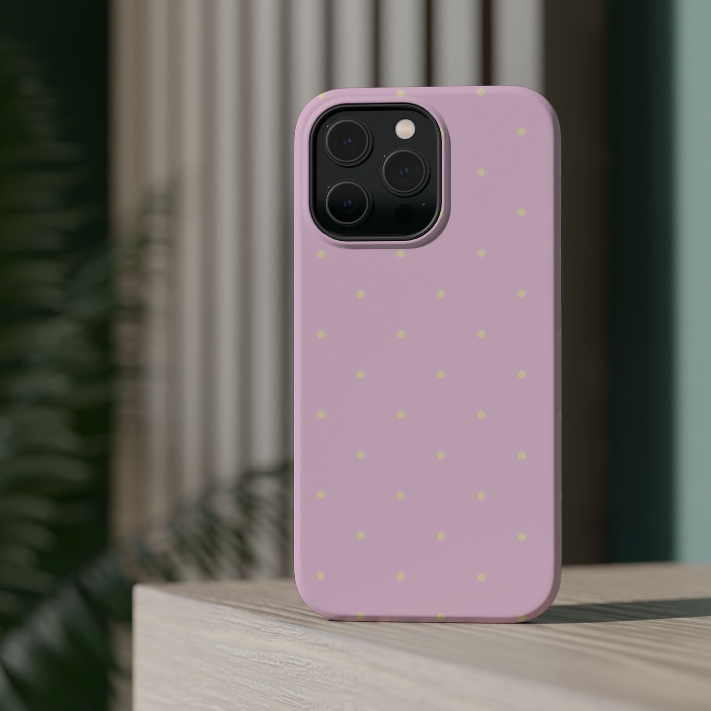 Polka Pop Case in Soft Pink + Butter Yellow