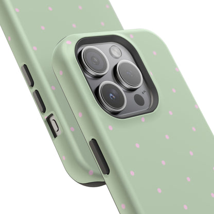 Polka Pop Case in Mint Green + Princess Pink