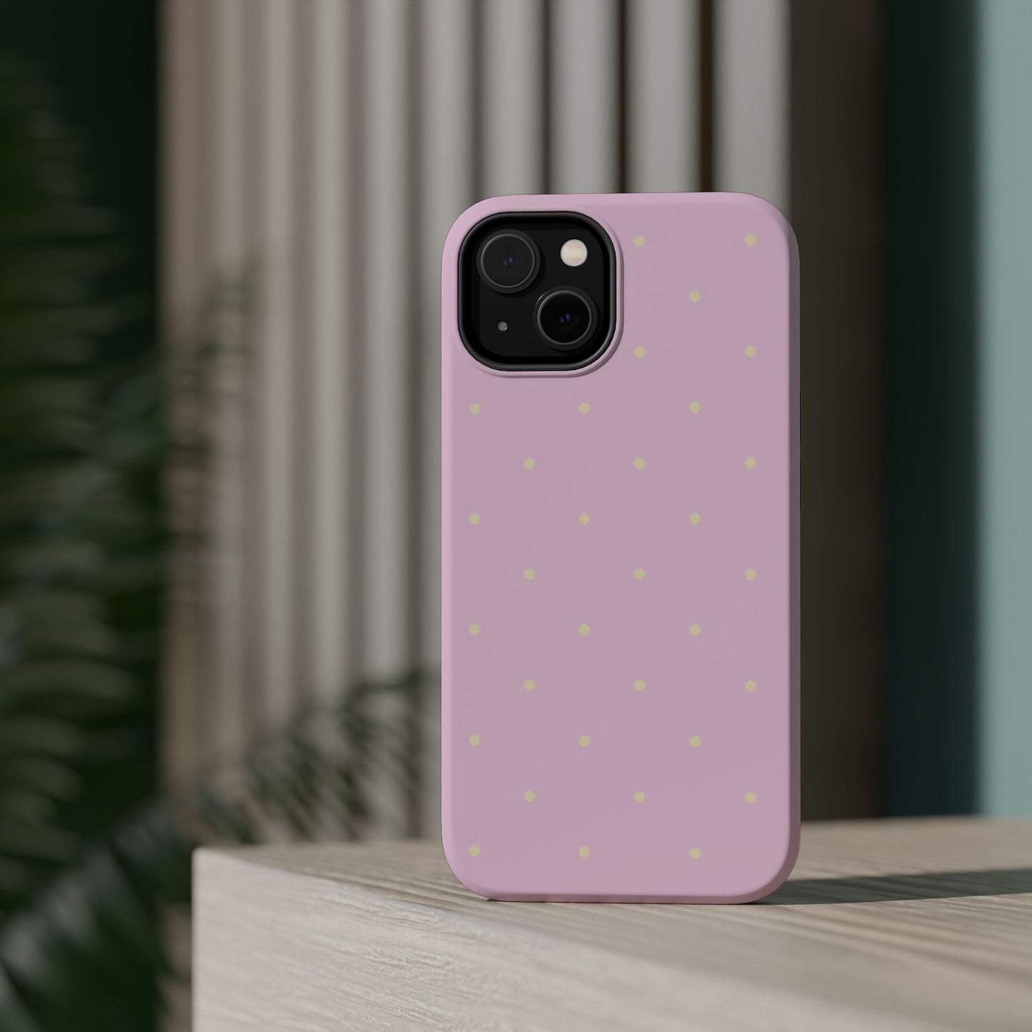 Polka Pop Case in Soft Pink + Butter Yellow