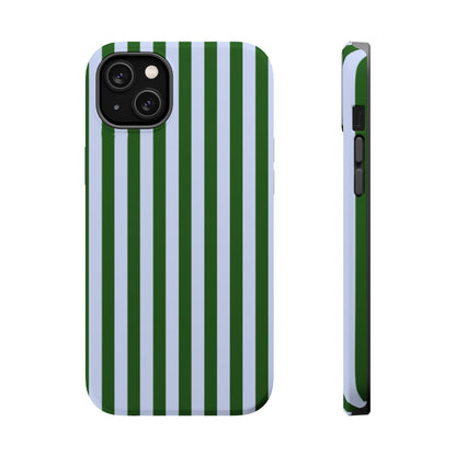 Summer Stripes Case in Forest Green + Baby Blue