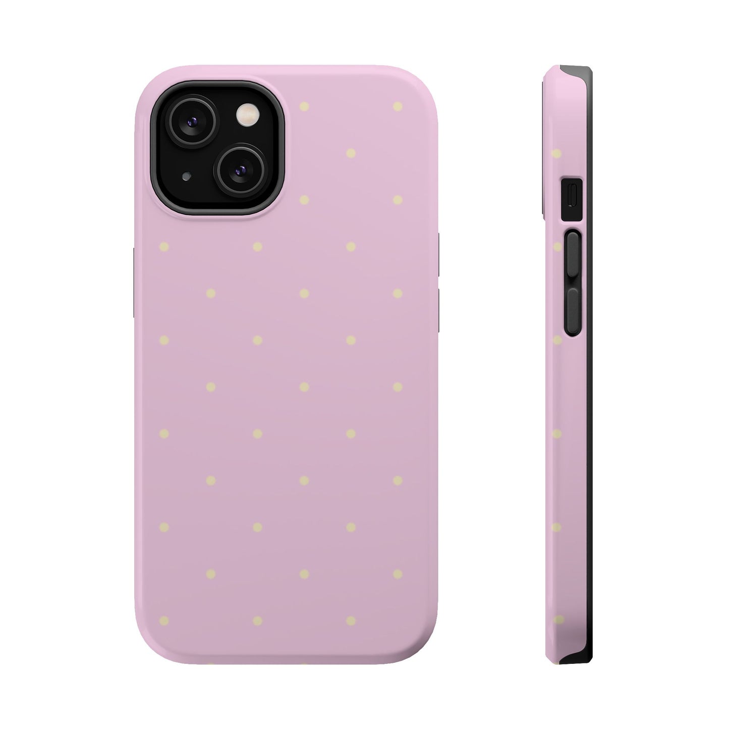 Polka Pop Case in Soft Pink + Butter Yellow
