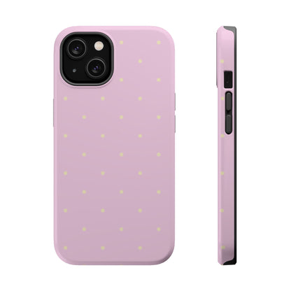 Polka Pop Case in Soft Pink + Butter Yellow