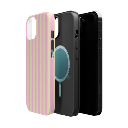 Summer Stripes Case In Sunny Yellow + Perfect Pink