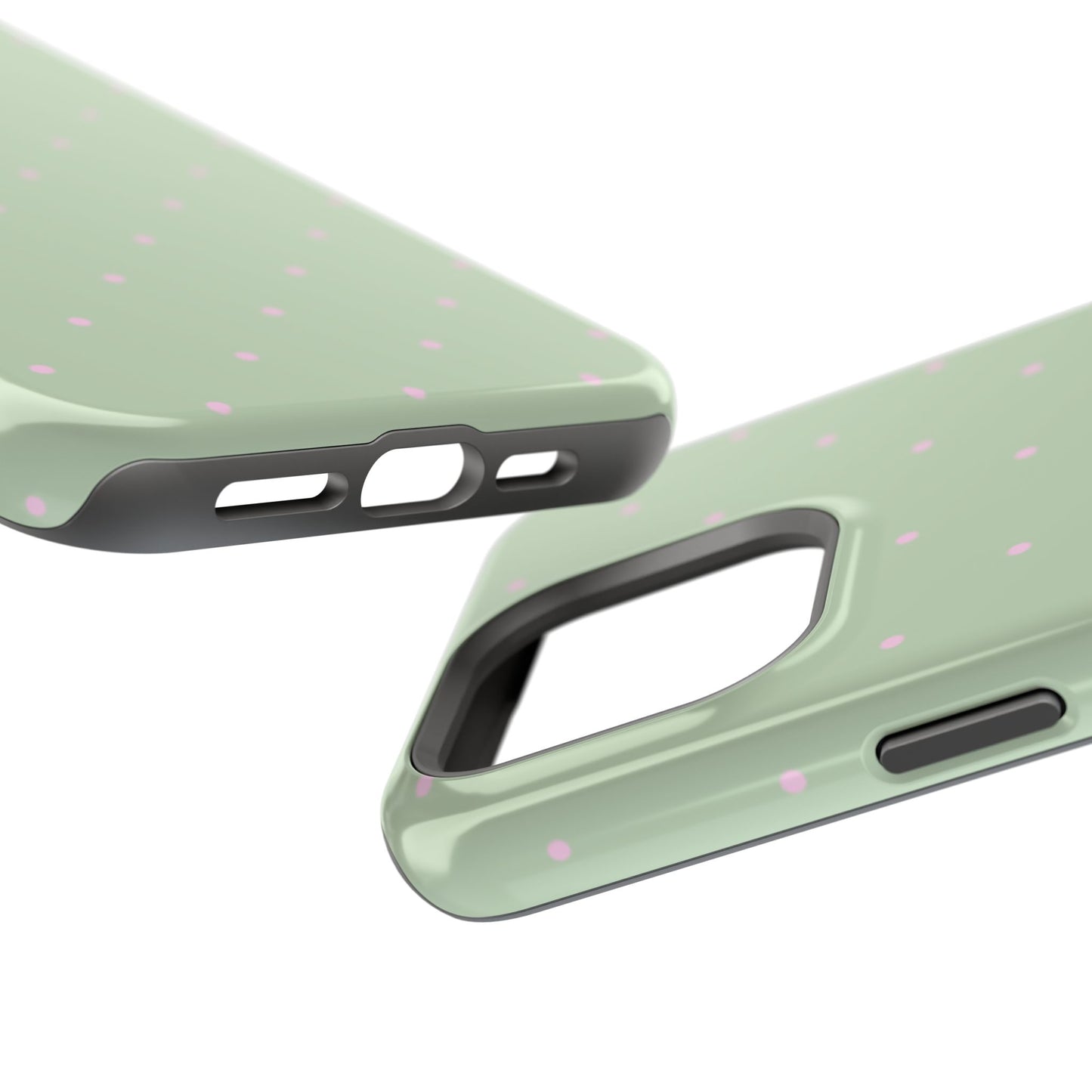 Polka Pop Case in Mint Green + Princess Pink