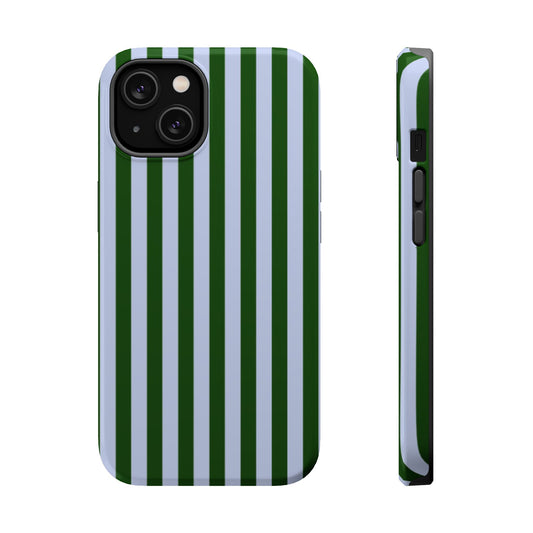 Summer Stripes Case in Forest Green + Baby Blue